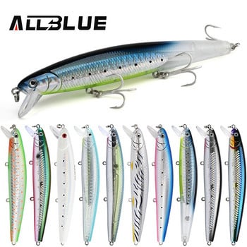 ALLBLUE FlashMinnow 110 Риболовна примамка 110 mm 17,8 g Glow Jerkbait Wobbler Slow Suspending Minnow Plastic Bait Bass Pike Tackle