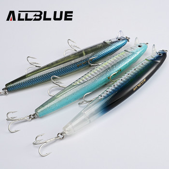 ALLBLUE FlashMinnow 110 Fishing Lure 110mm 17,8g Glow Jerkbait Wobbler Slow Suspending Minnow Plastic Bait Bass Pike Tackle