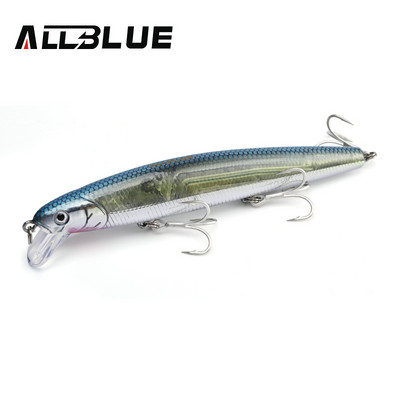 ALLBLUE FlashMinnow 110 kalastuslant 110 mm 17,8 g Glow Jerkbait vobler, aeglane rippuv Minnow plastiksööt Bass haugivarustus
