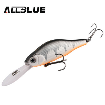 ALLBLUE HUNCH 70SP DR Nalucă de pescuit profesională 70mm 10g Suspend Wobbler Minnow Adâncime 1,5-2m Bass Stiuca Momeală artificială