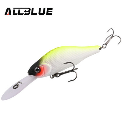 ALLBLUE HUNCH 70SP DR Nalucă de pescuit profesională 70mm 10g Suspend Wobbler Minnow Adâncime 1,5-2m Bass Stiuca Momeală artificială