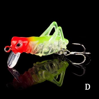 1 τεμ / παρτίδα 4,5 cm 3g έντομο Grasshopper Fishing Lures Flying Wobbler Lure σκληρό δόλωμα Ζωντανό τεχνητό δόλωμα Bass Swimbait pesca