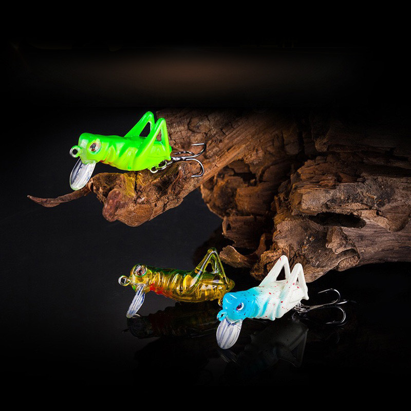 1 tk / partii 4,5 cm 3g Rohutirtsu putukas Püügilandid Lendav vobler Lant kõva sööt Elutruu Kunstsööt Bass Swimbait pesca