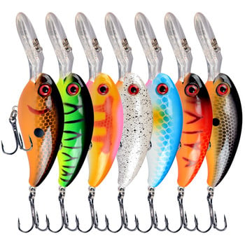 1 бр. Crank риболовна примамка Изкуствени твърди примамки 10 см/15 g Crankbait Jerkbait Wobbler Риболовни принадлежности Добри куки за високи честоти