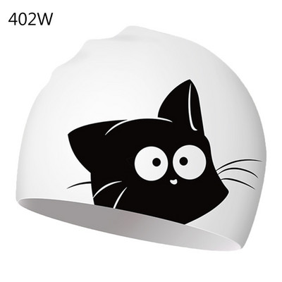 Armas kassi ujumismüts pikkadele juustele kõrvad kaitsevad lapsi lapsi veekindel elastne silikoon basseini müts ujumismütsid sukeldumismüts