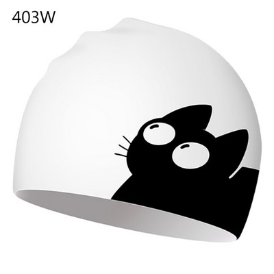 Armas kassi ujumismüts pikkadele juustele kõrvad kaitsevad lapsi lapsi veekindel elastne silikoon basseini müts ujumismütsid sukeldumismüts