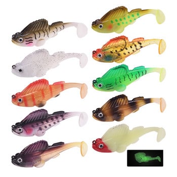 1 τεμ Μαλακό δόλωμα σιλικόνης Wobblers 12g 22g Jig Lead Hooks Dark Sleeper Fishing Lure Artificial Tail Swimbaits for Pike Bass Trout