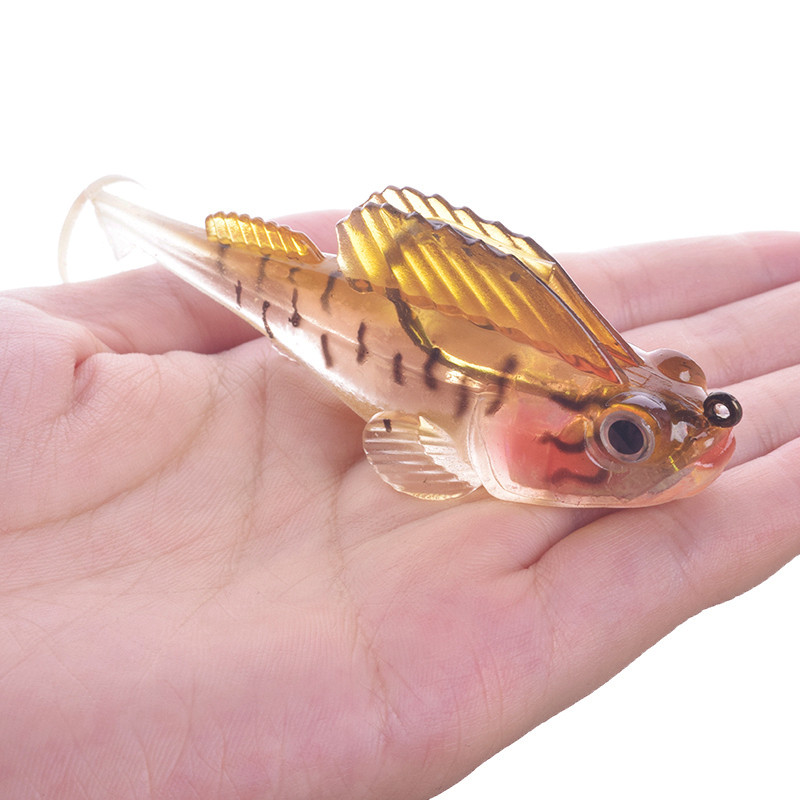 1 db szilikon wobbler puha csali 12 g 22 g ólom horgok, sötét alvó horgászcsali mesterséges farkú úszógumik csuka sügér pisztránghoz