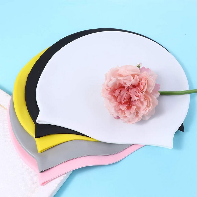 Silikoonist elastne ujumismüts veekindel ujumismüts meestele naistele täiskasvanud lastele pikkade juustega basseinimütsid kaitsevad kõrvu ujumisvarustus