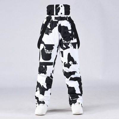 Νέα Ανδρικά και Γυναικεία Ίδια Μεγέθη Θερμό Παντελόνι Σκι Διπλής Σανίδας Αδιάβροχο και Αντιανεμικό Παντελόνι