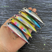 80mm 13g Sinking Minnow Fishing Lure Wobblers για πέστροφα Τεχνητό σκληρό δόλωμα Άγκιστρα Pesca Πλαστικά αξεσουάρ 3D αξεσουάρ μαγιό