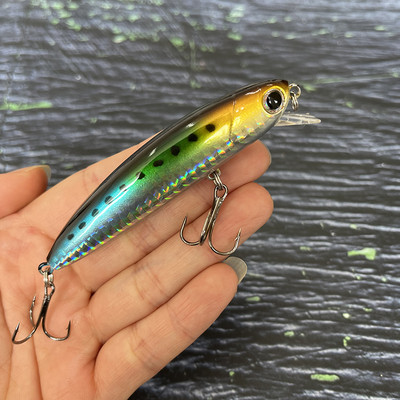 80mm 13g Sinking Minnow Fishing Lure Wobblers για πέστροφα Τεχνητό σκληρό δόλωμα Άγκιστρα Pesca Πλαστικά αξεσουάρ 3D αξεσουάρ μαγιό