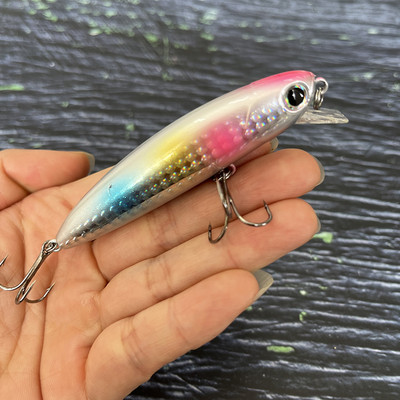 80mm 13g Sinking Minnow Fishing Lure Wobblers για πέστροφα Τεχνητό σκληρό δόλωμα Άγκιστρα Pesca Πλαστικά αξεσουάρ 3D αξεσουάρ μαγιό