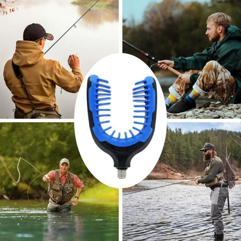 Κεφαλή στηρίγματος για καλάμι ψαρέματος σιλικόνης Μπλε/Κόκκινες λαβές σιλικόνης λαβή για καλάμι ψαρέματος κεφαλής