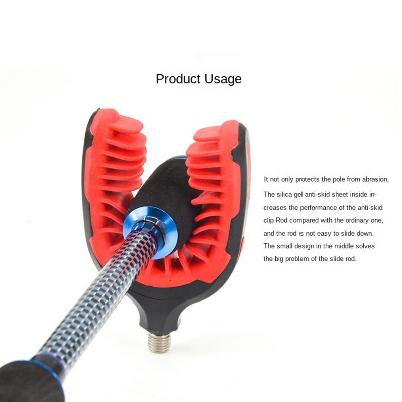 Κεφαλή στηρίγματος για καλάμι ψαρέματος σιλικόνης Μπλε/Κόκκινες λαβές σιλικόνης λαβή για καλάμι ψαρέματος κεφαλής