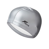 Mehed Naised Täiskasvanud elastne veekindel PU-kangast ujumismüts Spordibasseini müts Ujumismütsid Pikad juuksed Kõrvakaitse Müts