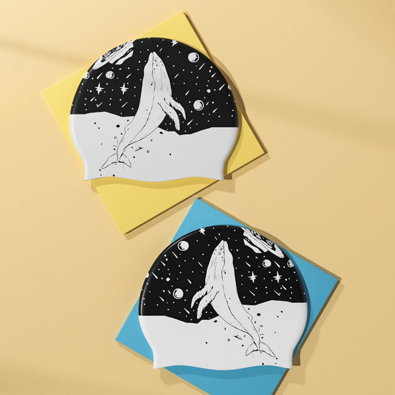 Paindlik stiilne libisemiskindel basseinimüts, silikoonist basseinimüts, veekindel täiskasvanutele