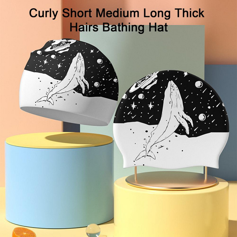 Paindlik stiilne libisemiskindel basseinimüts, silikoonist basseinimüts, veekindel täiskasvanutele