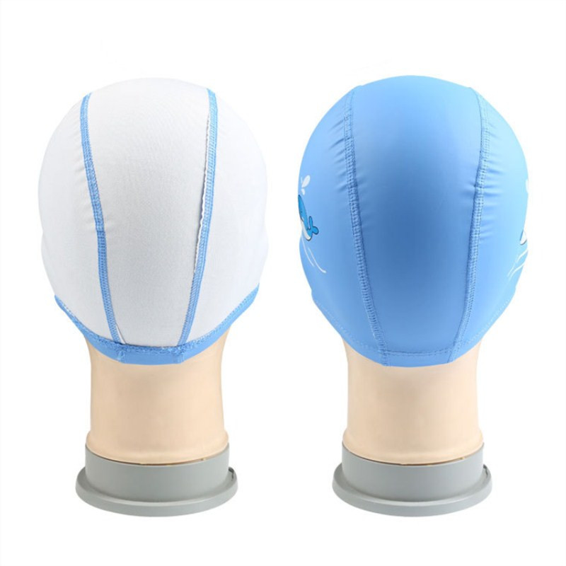 1-10-aastased multifilmid loomad lapsed ujumismütsid elastsed elastsed poisid Gilrs ujumismüts pikkade juustega veekindel basseini müts