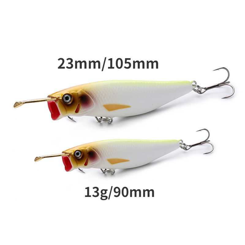 Rybárska návnada na ceruzky, Topwater Popper 13 23g, Trolling Swimbait, Walk The Dog, Surface Jerkbait, Japonský wobler na dravého ostrieža.