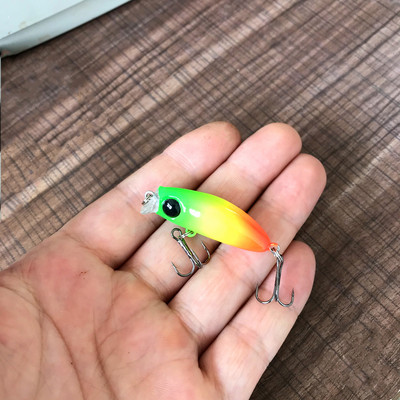 1gab Lēnām grimstoši Minnow zvejas vilinājuma vobleri 43mm 2,7g Isca mākslīgā plastmasa cietā ēsma mini crankbait foreles līdakas piederumi