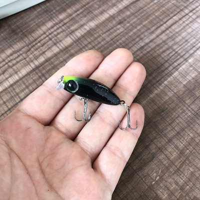1gab Lēnām grimstoši Minnow zvejas vilinājuma vobleri 43mm 2,7g Isca mākslīgā plastmasa cietā ēsma mini crankbait foreles līdakas piederumi