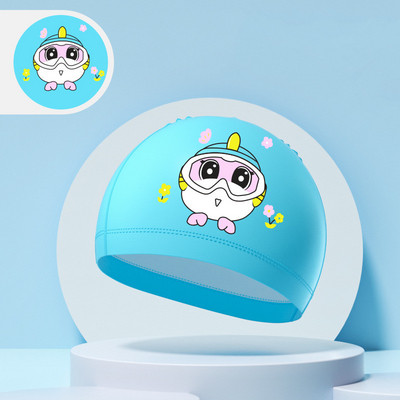 Παιδικά σκουφάκια κολύμβησης αγόρια κορίτσια Παιδιά χαριτωμένα καρτούν καπέλο κολύμβησης με υψηλή ελαστική προστασία αυτιών PU αδιάβροχο σκουφάκι κολύμβησης 2024 Νέο