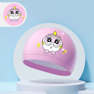 Παιδικά σκουφάκια κολύμβησης αγόρια κορίτσια Παιδιά χαριτωμένα καρτούν καπέλο κολύμβησης με υψηλή ελαστική προστασία αυτιών PU αδιάβροχο σκουφάκι κολύμβησης 2024 Νέο