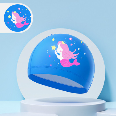 Παιδικά σκουφάκια κολύμβησης αγόρια κορίτσια Παιδιά χαριτωμένα καρτούν καπέλο κολύμβησης με υψηλή ελαστική προστασία αυτιών PU αδιάβροχο σκουφάκι κολύμβησης 2024 Νέο