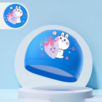 Παιδικά σκουφάκια κολύμβησης αγόρια κορίτσια Παιδιά χαριτωμένα καρτούν καπέλο κολύμβησης με υψηλή ελαστική προστασία αυτιών PU αδιάβροχο σκουφάκι κολύμβησης 2024 Νέο