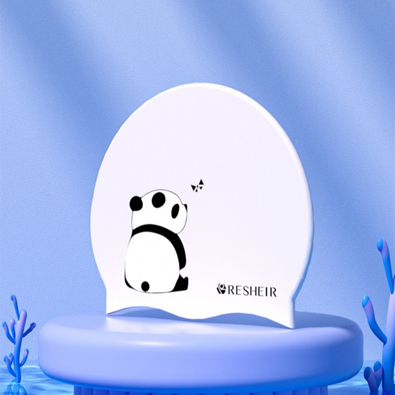 Silikoonist ujumismütsi basseinivarustus elastsed panda mustriga ujumismütsid libisemisvastased kõrvakaitsed ujumismütsid