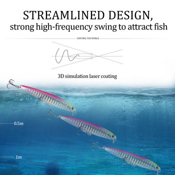 1 бр. Потъващ молив, риболовна примамка, воблери, 8 см, 10-14 г, бас, изкуствена твърда стръв Minnow, висококачествена риболовна тактика за джигинг Pesca