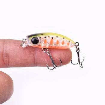 1 τεμ Mini Sinking Wobbler Minnow Fishing Lure 4cm 3g Τεχνητό Πλαστικό Σκληρό Δόλωμα για Πέστροφα Bass Pike Crankbaits Είδη ψαρέματος