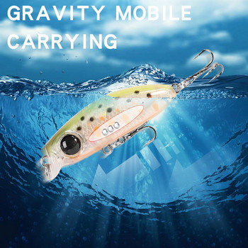 1 τεμ Mini Sinking Wobbler Minnow Fishing Lure 4cm 3g Τεχνητό Πλαστικό Σκληρό Δόλωμα για Πέστροφα Bass Pike Crankbaits Είδη ψαρέματος