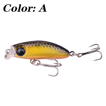 1 τεμ Mini Sinking Wobbler Minnow Fishing Lure 4cm 3g Τεχνητό Πλαστικό Σκληρό Δόλωμα για Πέστροφα Bass Pike Crankbaits Είδη ψαρέματος