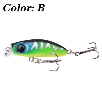 1 τεμ Mini Sinking Wobbler Minnow Fishing Lure 4cm 3g Τεχνητό Πλαστικό Σκληρό Δόλωμα για Πέστροφα Bass Pike Crankbaits Είδη ψαρέματος