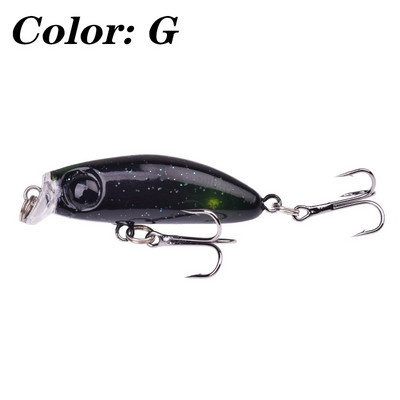 1tk Mini uppuv vobler Minnow kalapüügilant 4cm 3g tehisplastist kõva sööt forelli bass haugi Crankbaits kalastustarbed