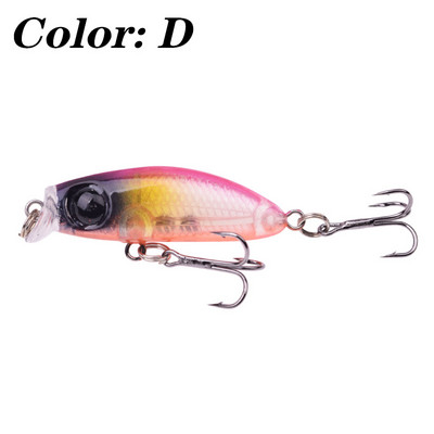 1tk Mini uppuv vobler Minnow kalapüügilant 4cm 3g tehisplastist kõva sööt forelli bass haugi Crankbaits kalastustarbed