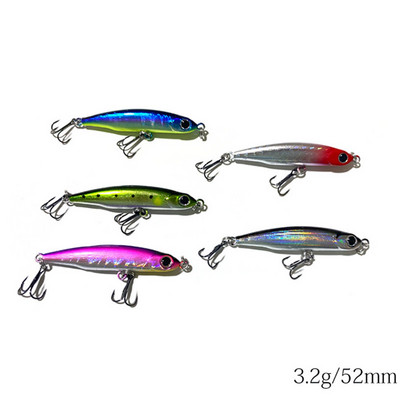 1 buc 52mm 3.2g creion momeală de pescuit atractie zgomot nalucă artificială dură StickBait care se scufundă fabrică de pește Wobbler momeală minnow