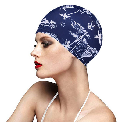 1 τμχ Μαλακό σκουφάκι κολύμβησης Αδιάβροχο και πτυσσόμενο προστατευτικό αυτί Μακριά μαλλιά Καπάκι πισίνας Καπάκι μπάνιου Αθλητικό σκουφάκι Εργαλεία κολύμβησης