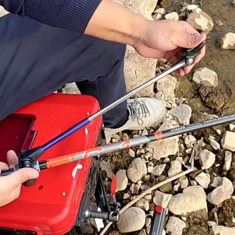 Στήριγμα για καλάμι ψαρέματος 180 μοιρών Ανθρακούχο στήριγμα πυργίσκου πολύ σκληρό καλάμι ψαρέματος πίσω κρεμάστρα για εξωτερικούς χώρους