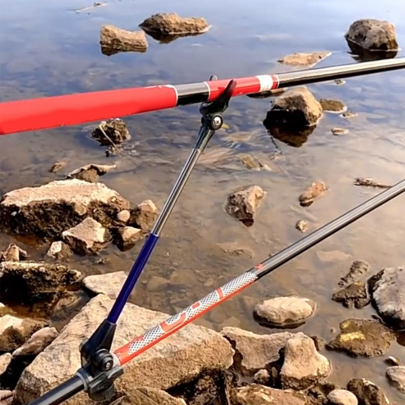 Στήριγμα για καλάμι ψαρέματος 180 μοιρών Ανθρακούχο στήριγμα πυργίσκου πολύ σκληρό καλάμι ψαρέματος πίσω κρεμάστρα για εξωτερικούς χώρους