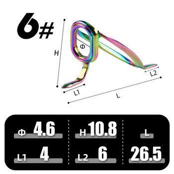 Rainbow Casting Fishing Rod Guides Rod Building Line Eyelet Ceramic Ring Ceramics Line Guide Ring Αξεσουάρ ψαρέματος