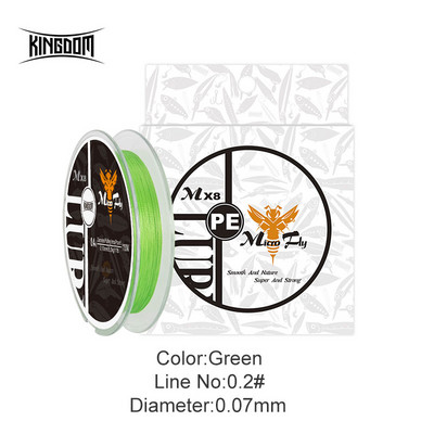 Kingdom THINNEST õngenöör Super Thin 0,2#/0,4#/0,6# 9-12LB PE õngenöör 4 punutud mitmekiuline õngenöör karpkalapüügiks