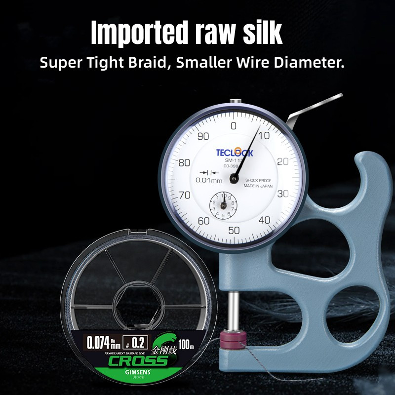 Japanska ekstremno tanka pletena struna za ribolov s 4 niti 100M super jaka PE višestruka struna Glatka žica za pecanje šarana u slanoj vodi