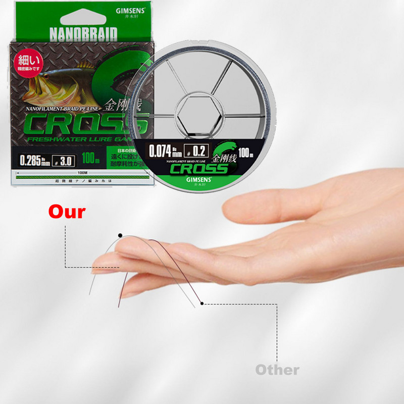 ThornsLine 4 haruga 0,04-0,32 mm PE põimitud õngenöör 5-45 LB sile ja vastupidav õngenöör, sobib karpkala püügiks pesca