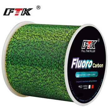 FTK 300/500m Невидима въдица Speckle Fluorocarbon Coating Line 0.20 mm-0.50 mm 4.13LB-34.32LB Супер силна петниста линия