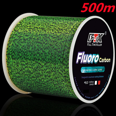 FTK 300/500m Невидима въдица Speckle Fluorocarbon Coating Line 0.20 mm-0.50 mm 4.13LB-34.32LB Супер силна петниста линия
