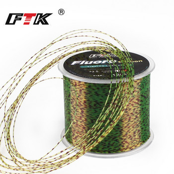 FTK 120m Super Strong Lnvisib Fish Line Speckle Carp Fluorocarbon Fishing Line 3D Monofilament 4.13LB-34.3LB Риболовни аксесоари