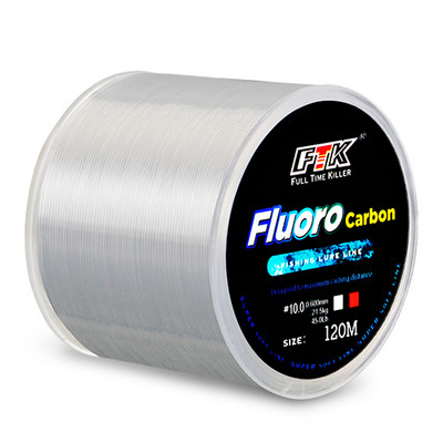 FTK 120m Super Strong Lnvisib Fish Line Speckle Carp Fluorocarbon Fishing Line 3D Monofilament 4.13LB-34.3LB Ribolovni pribor